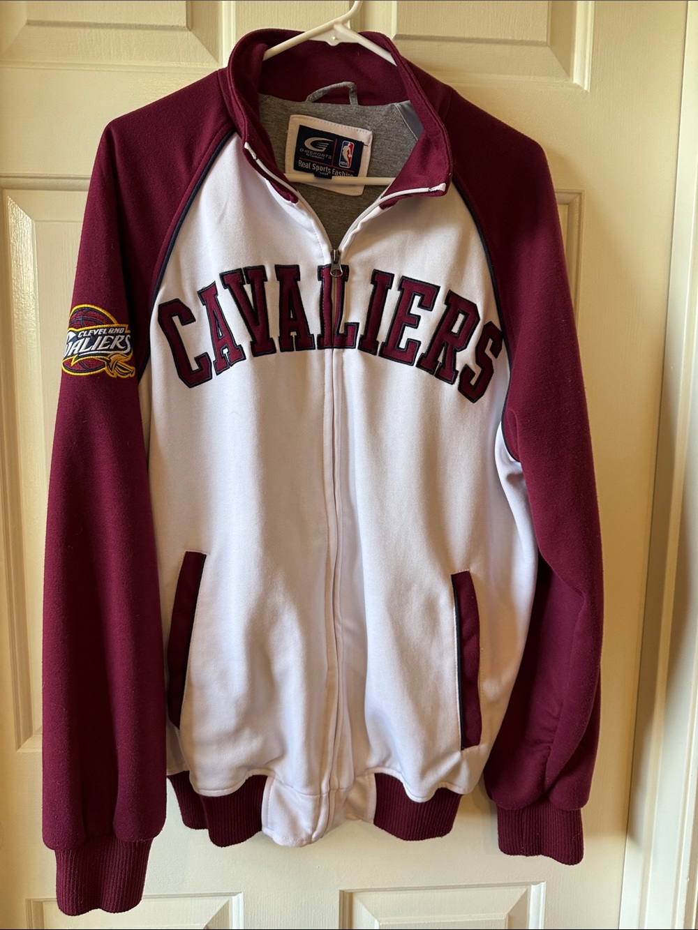 Cavaliers Full-Zip Team Jacket - White & Maroon